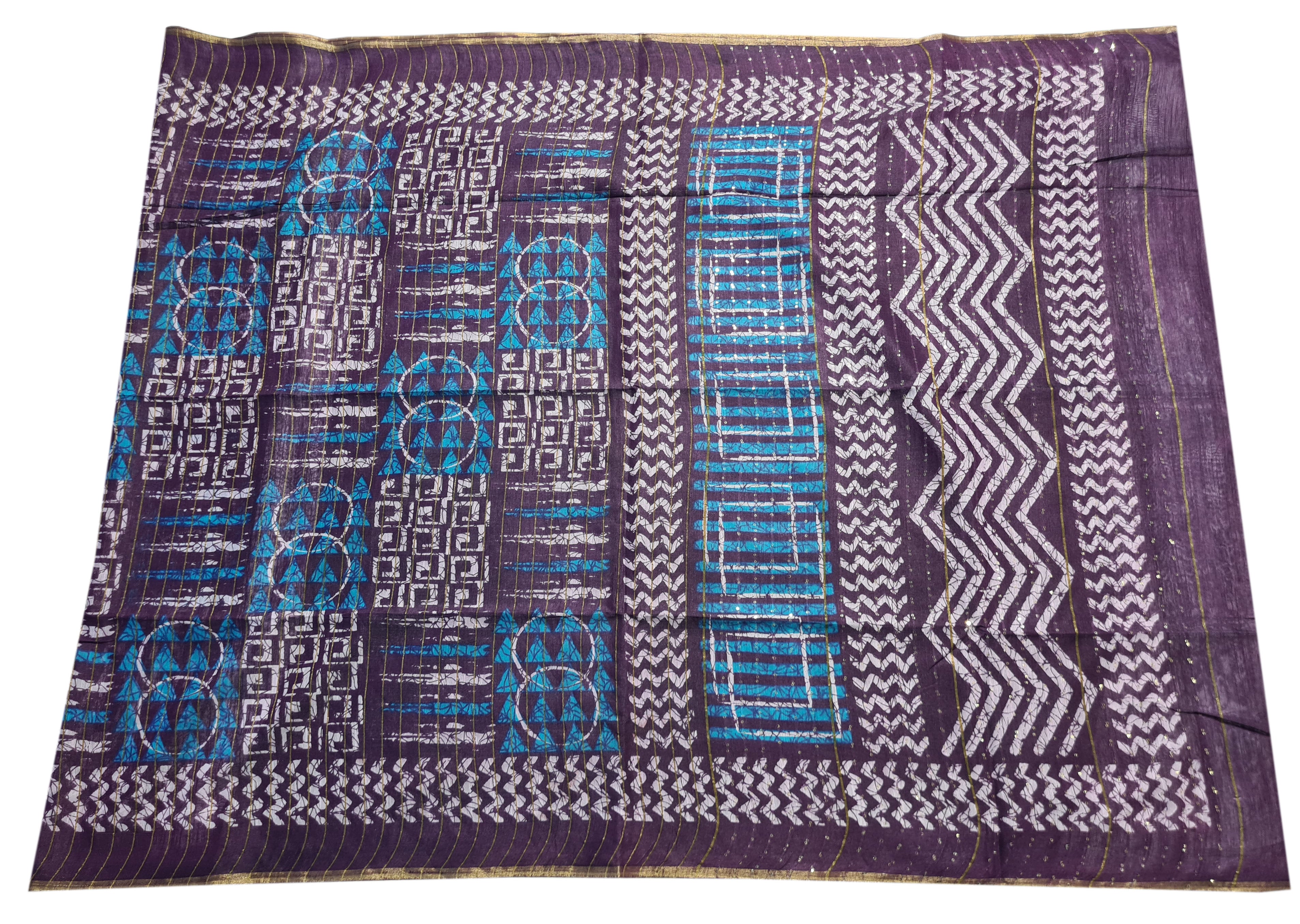 Semi Tussar Antic Design Sarees