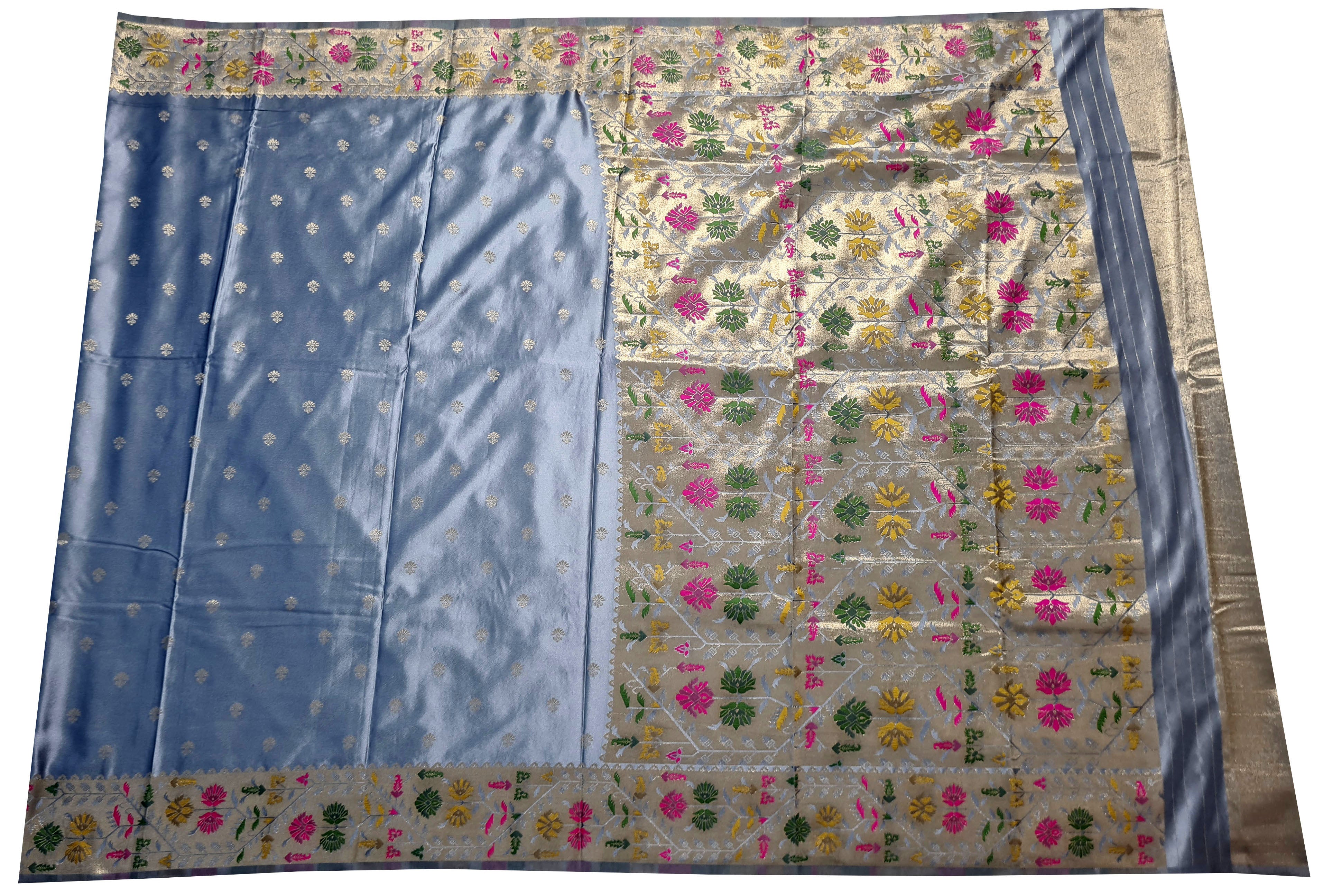 Bengaluru Crape Antic Silk Meena Sarees