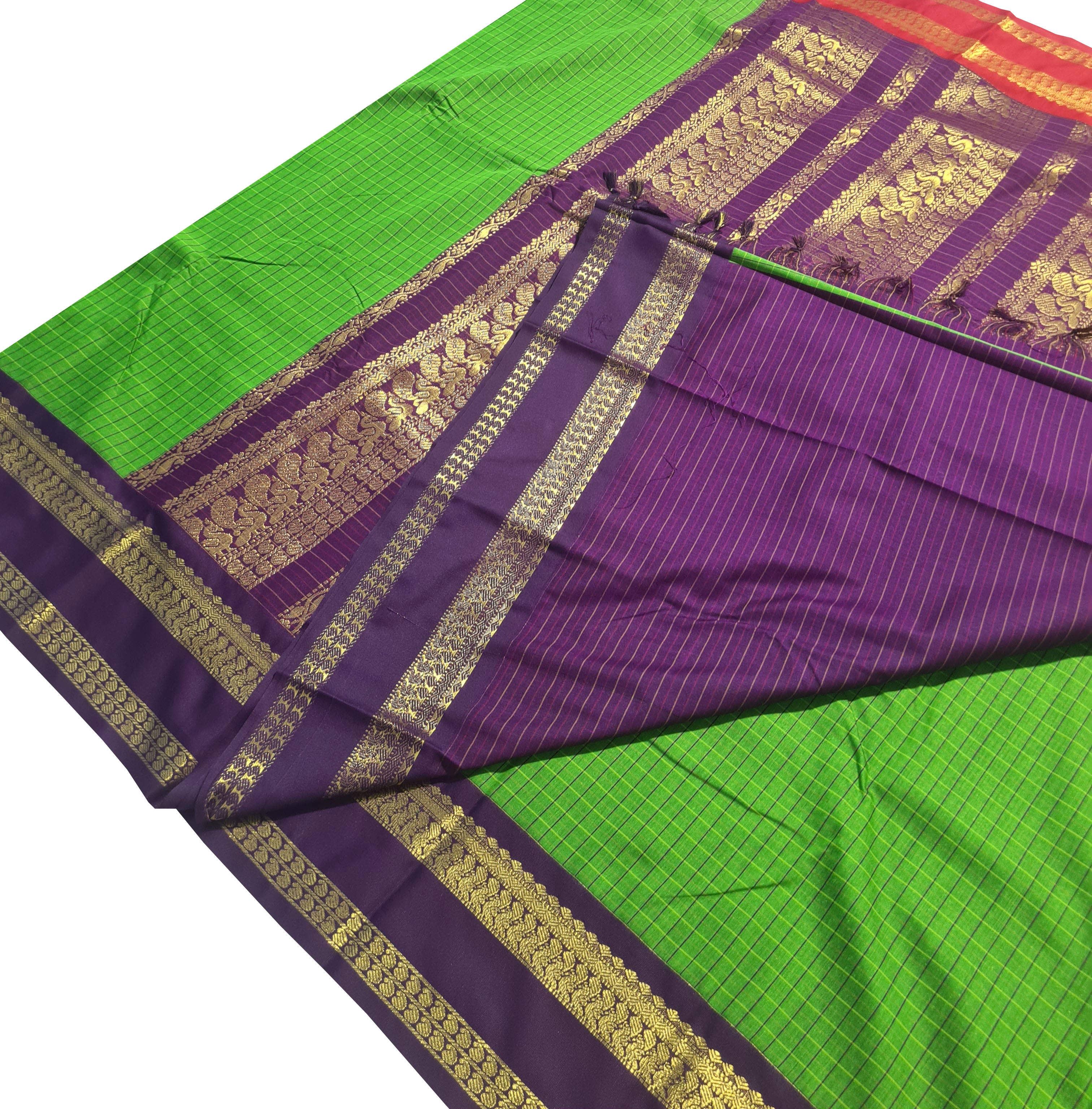 Kanchipuram Agarlic Cotton Sarees