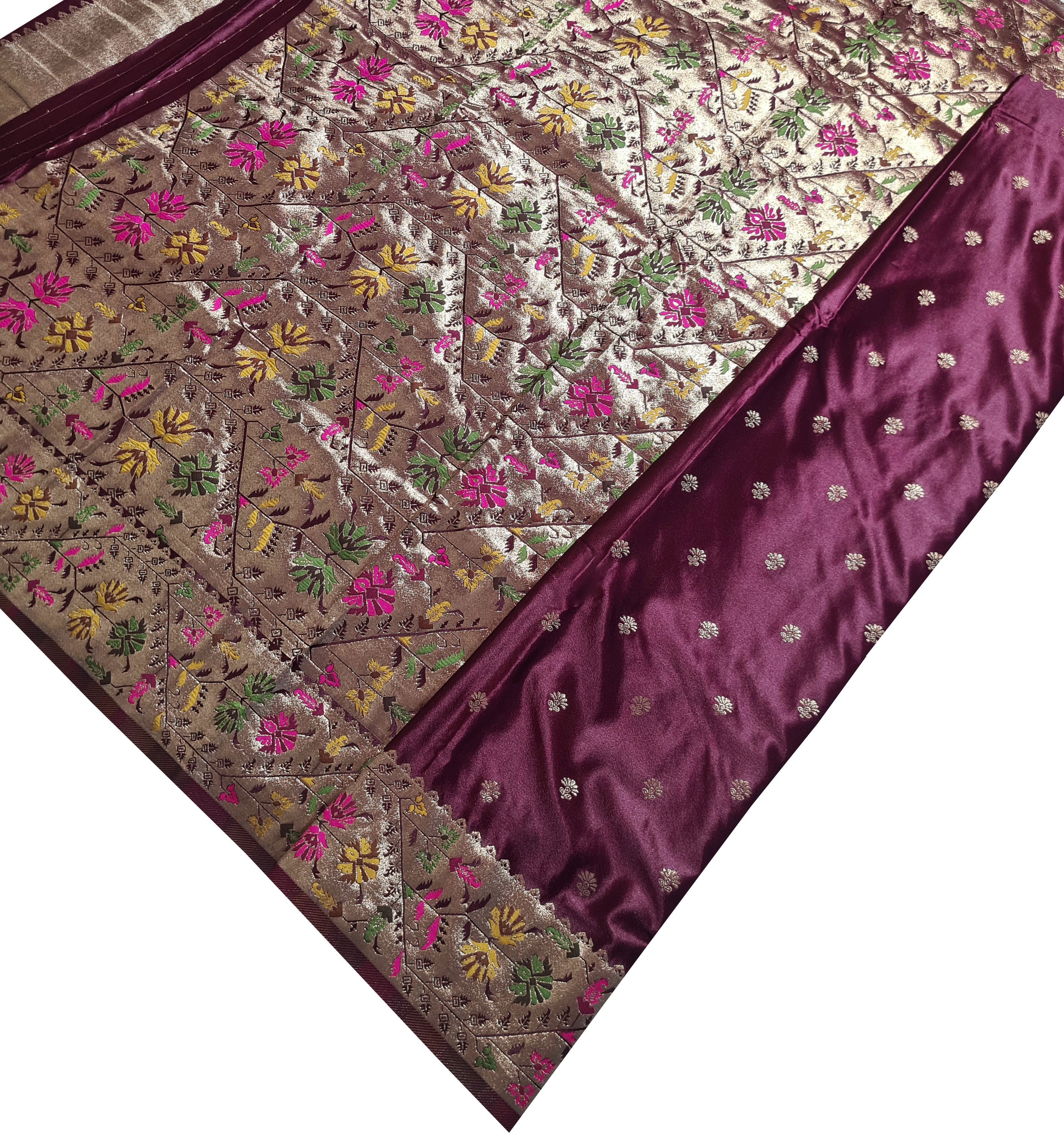 Bengaluru Crape Antic Silk Meena Sarees