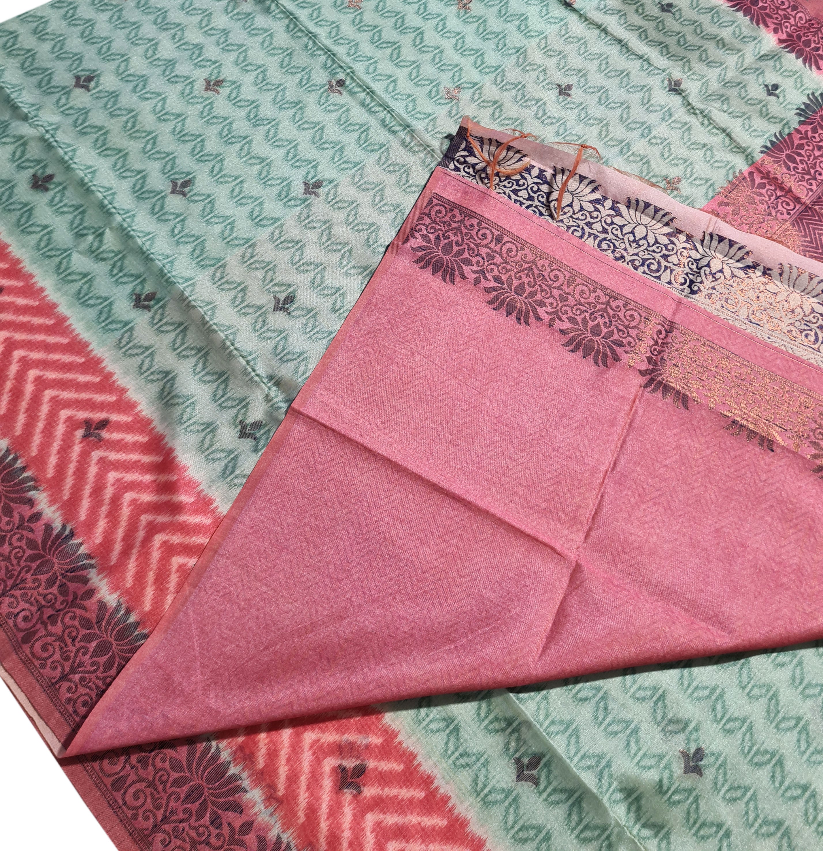 Semi Tussar Antic Design Sarees