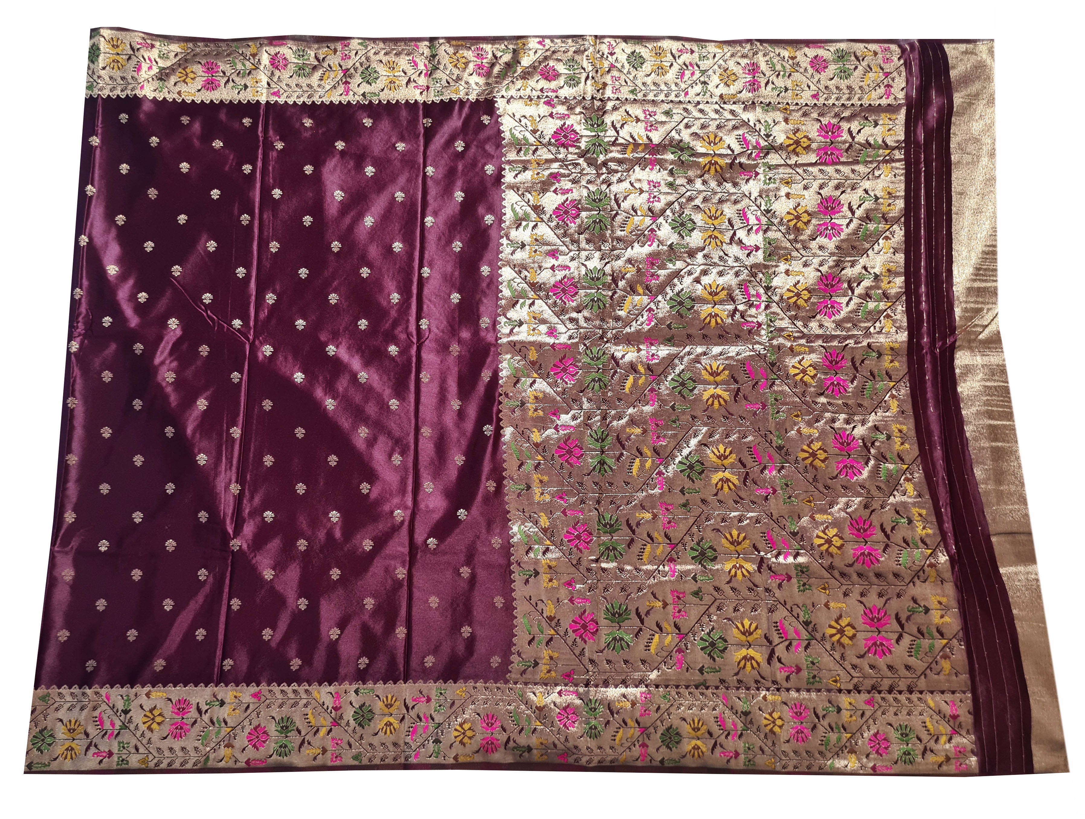 Bengaluru Crape Antic Silk Meena Sarees
