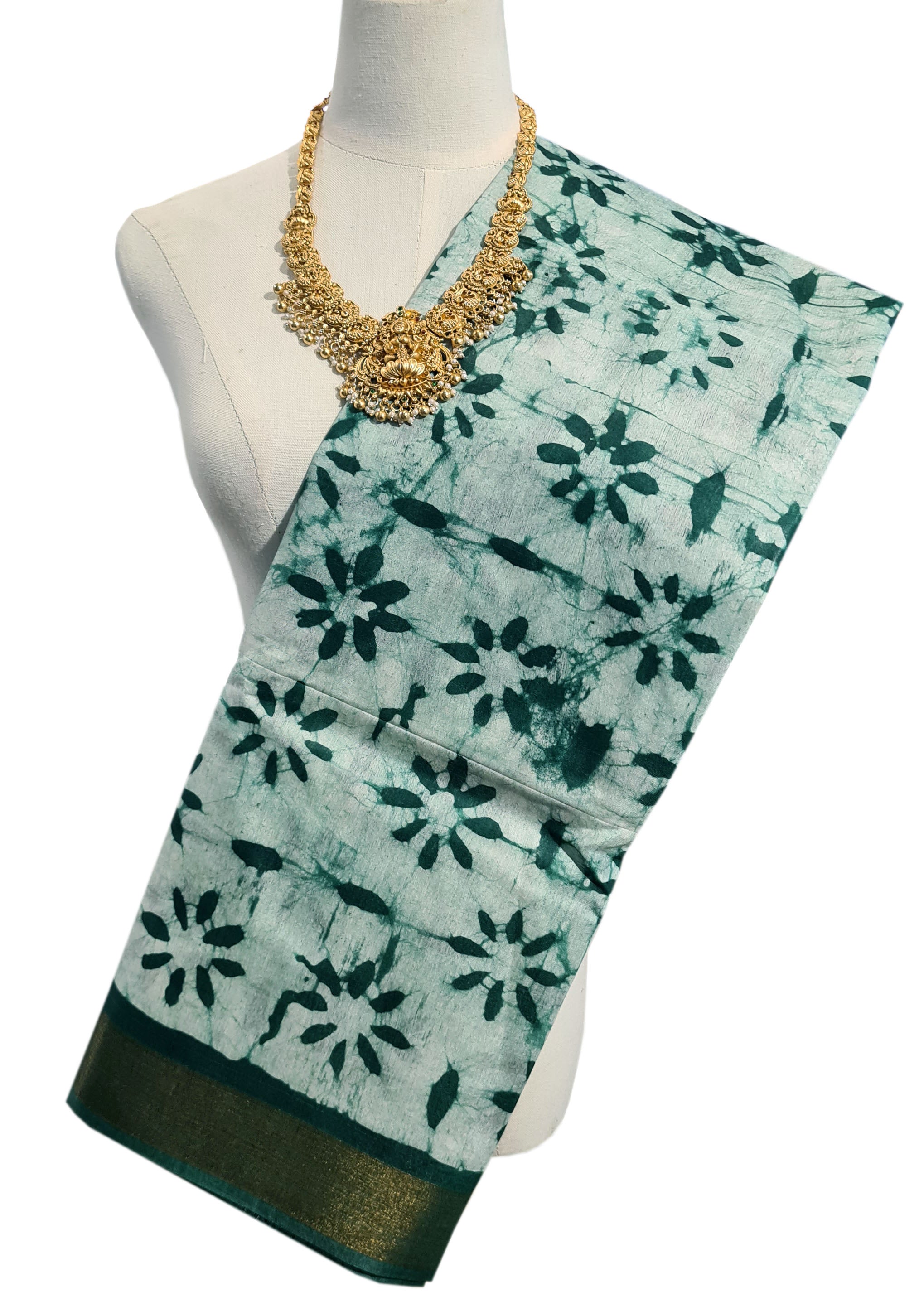 Semi Tussar Antic Design Sarees
