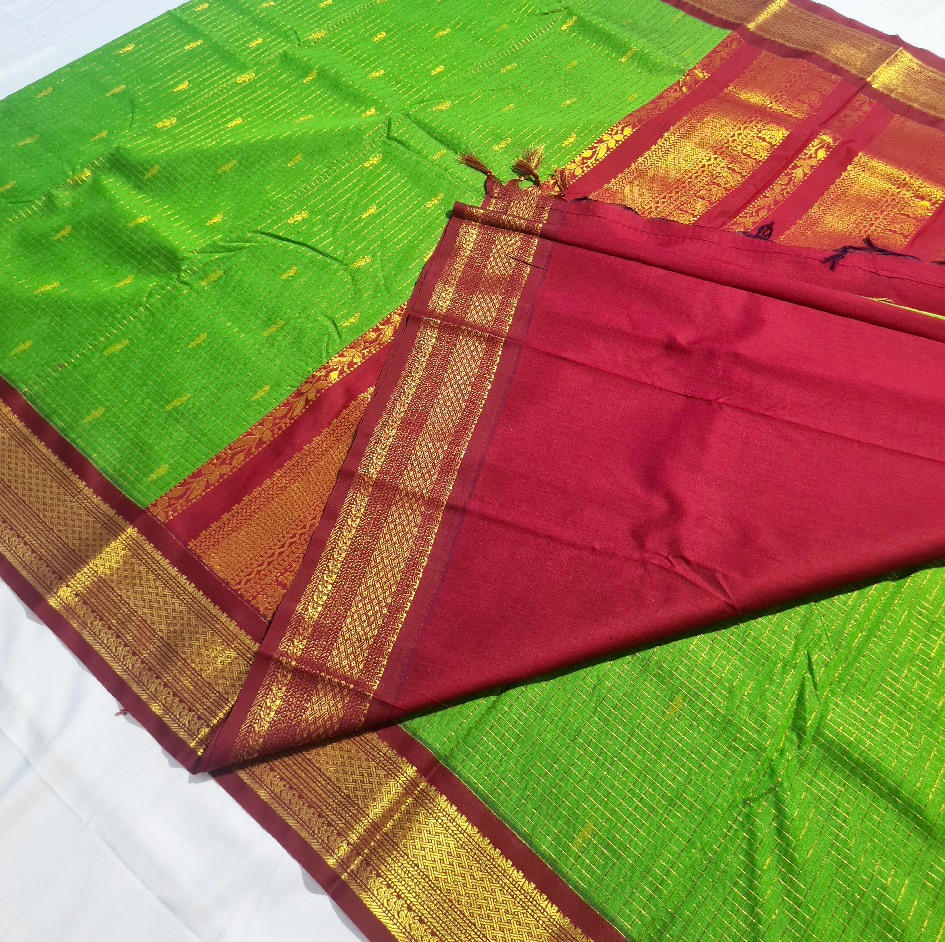 Kanchipuram Agarlic Cotton Sarees