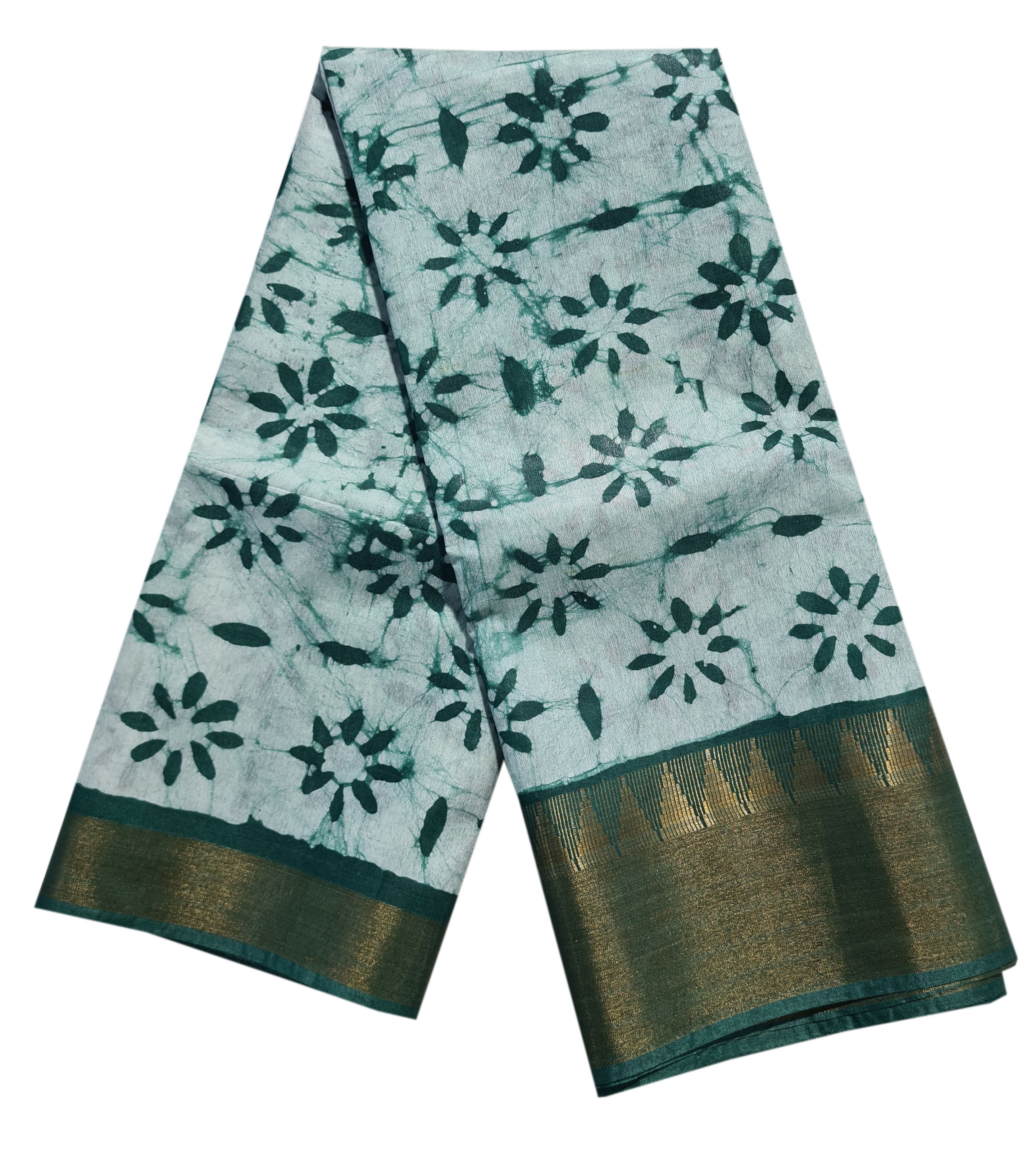 Semi Tussar Antic Design Sarees
