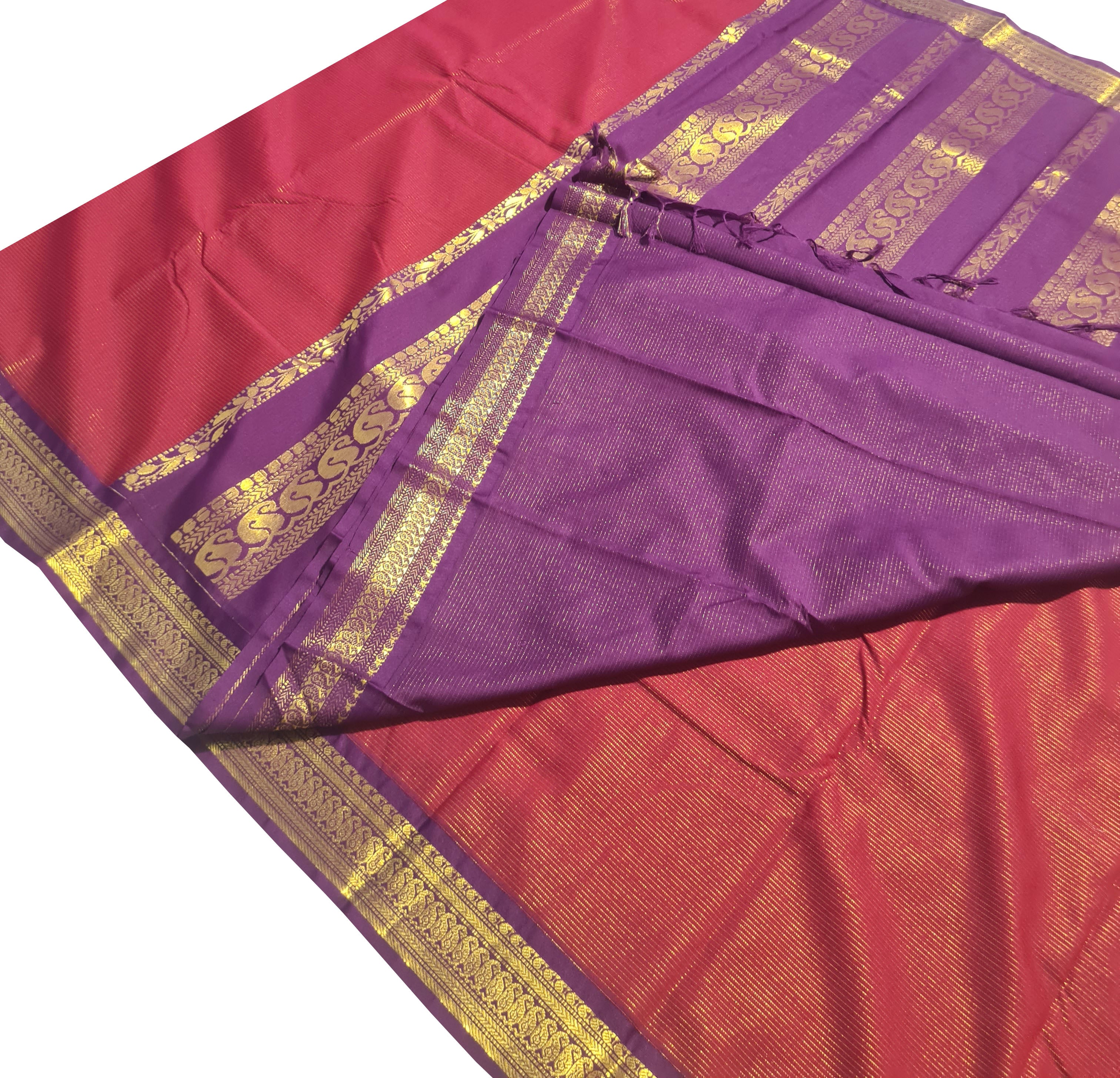 Kanchipuram Agarlic Cotton Sarees