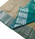 Kanchi Vegan Silk Saree With Contrast Blouse and Rich Jari Pallu