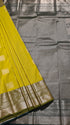 Kanchi Vegan Silk Saree With Contrast Blouse and Rich Jari Pallu