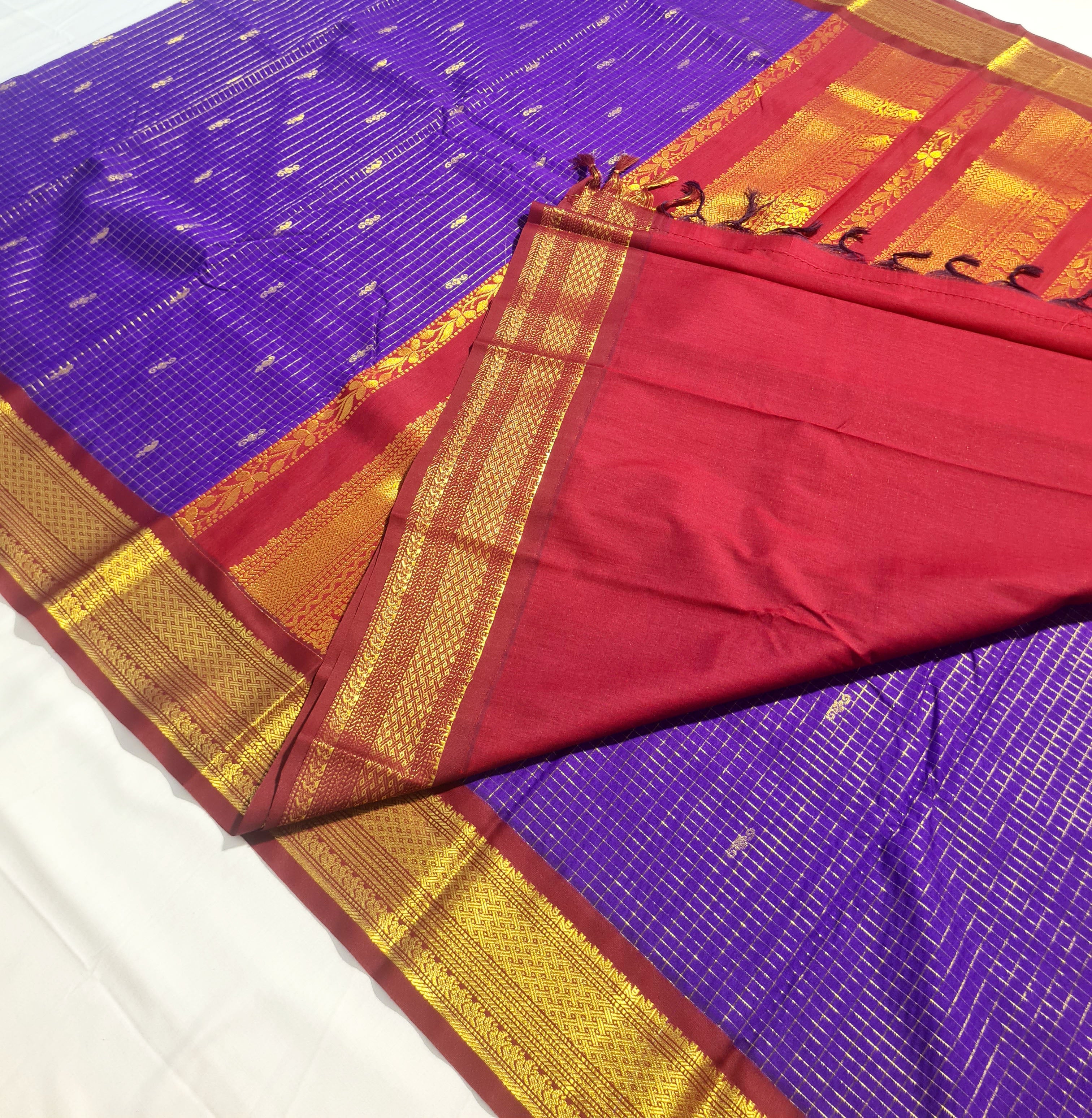 Kanchipuram Agarlic Cotton Sarees