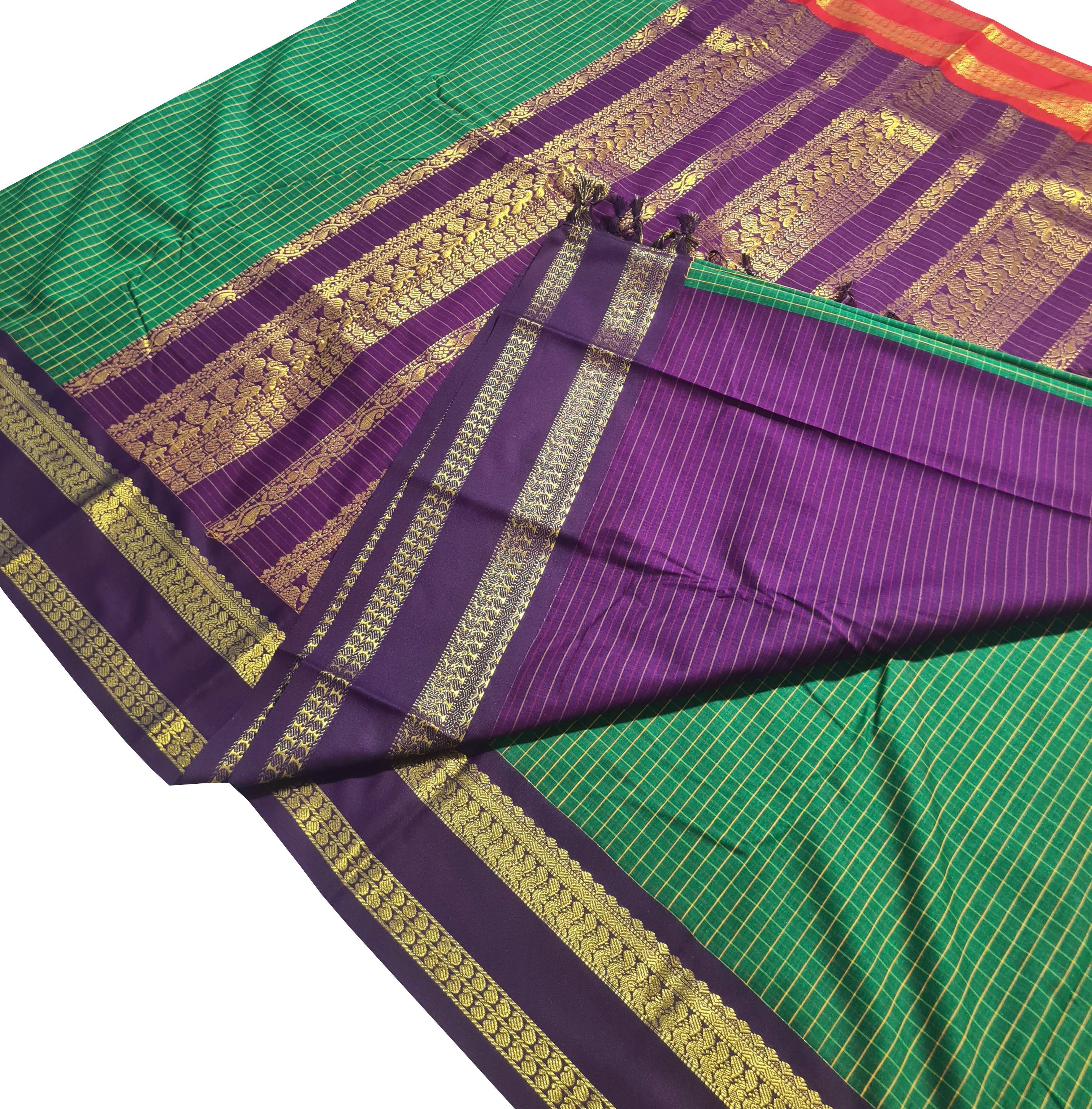 Kanchipuram Agarlic Cotton Sarees