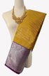 Kanchi Vegan Silk Saree With Contrast Blouse and Rich Jari Pallu