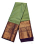 Kanchi Vegan Silk Saree With Contrast Blouse and Rich Jari Pallu