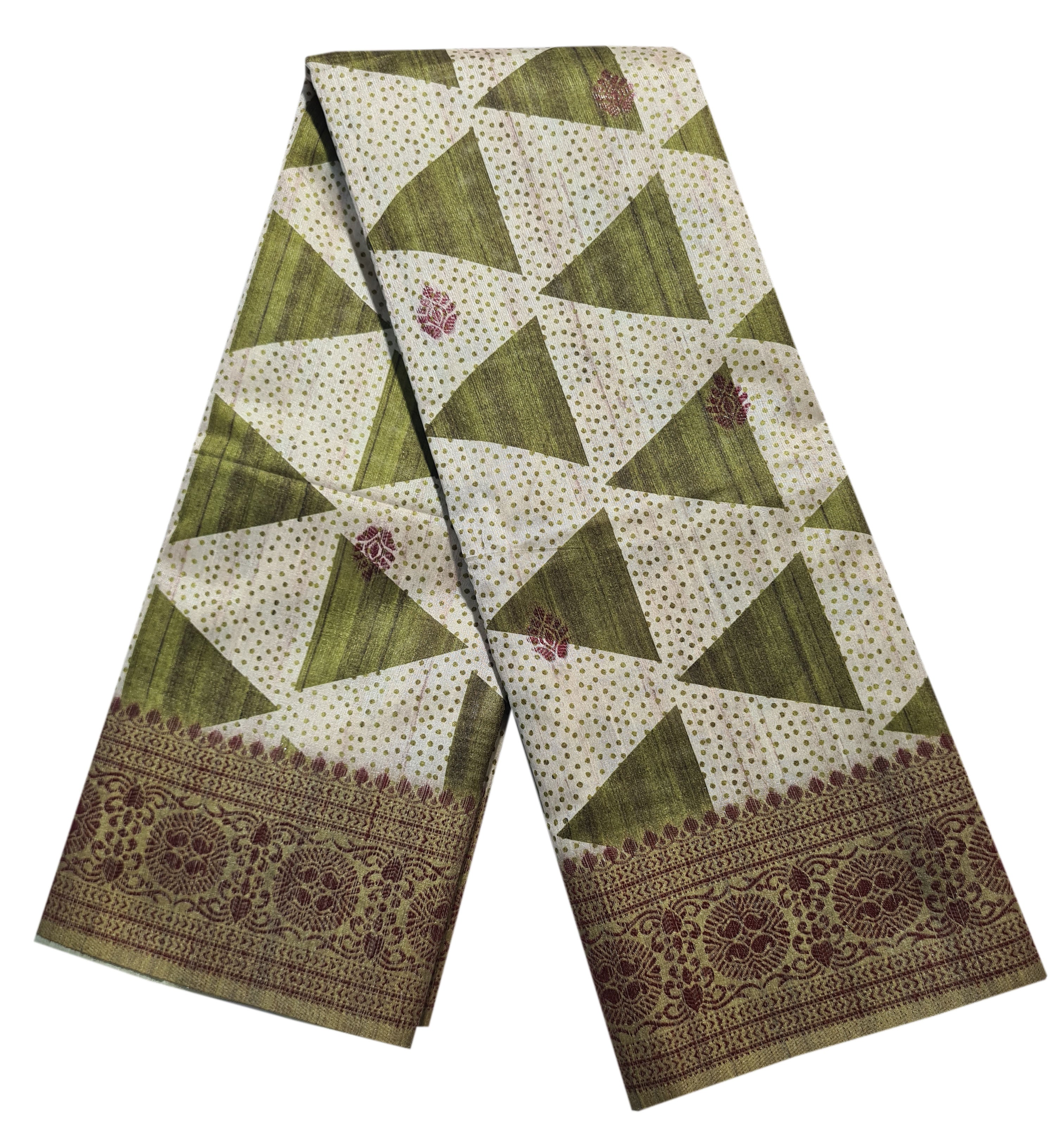 Semi Tussar  Antic Design Sarees
