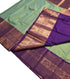 Kanchi Vegan Silk Saree With Contrast Blouse and Rich Jari Pallu
