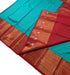 Kanchi Vegan Silk Saree With Contrast Blouse and Rich Jari Pallu