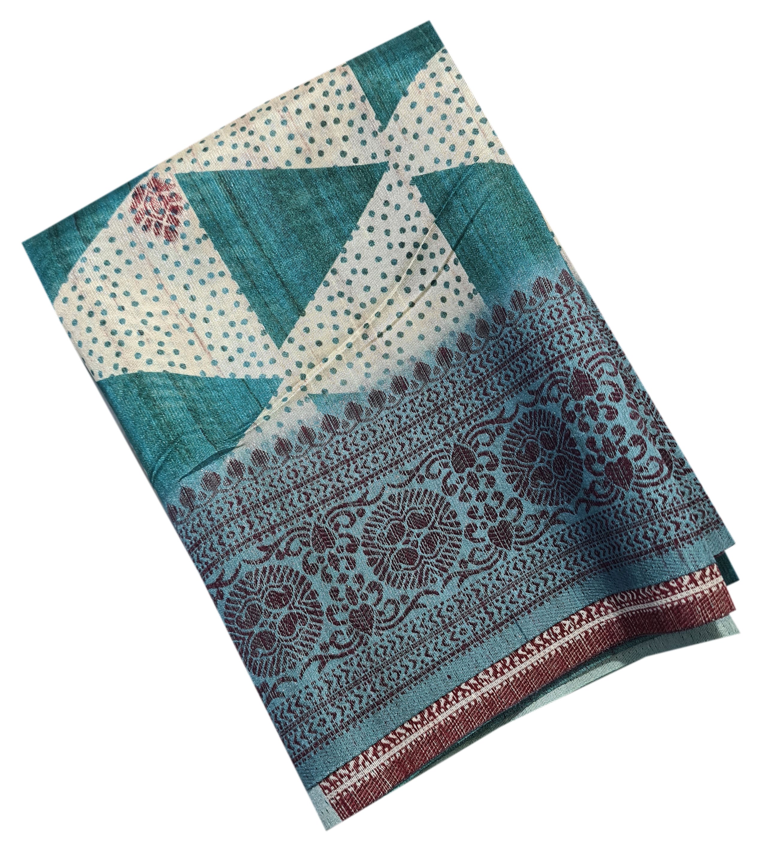 Semi Tussar Antic Design Sarees