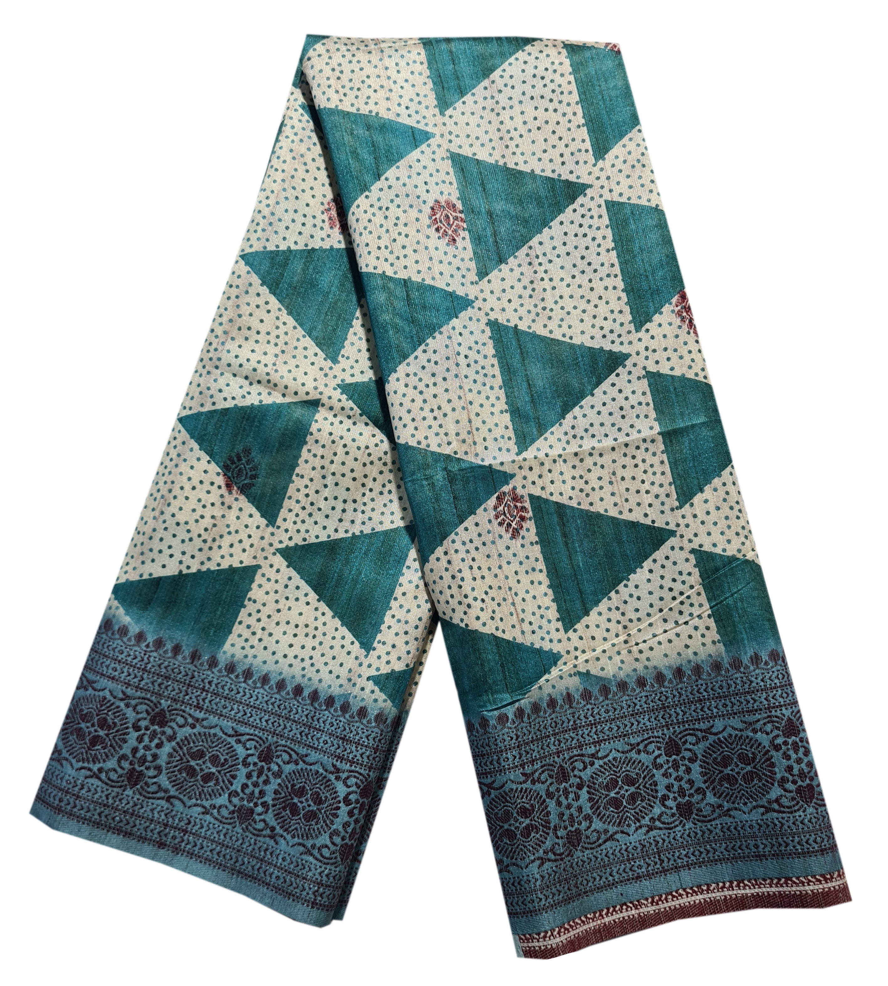 Semi Tussar Antic Design Sarees