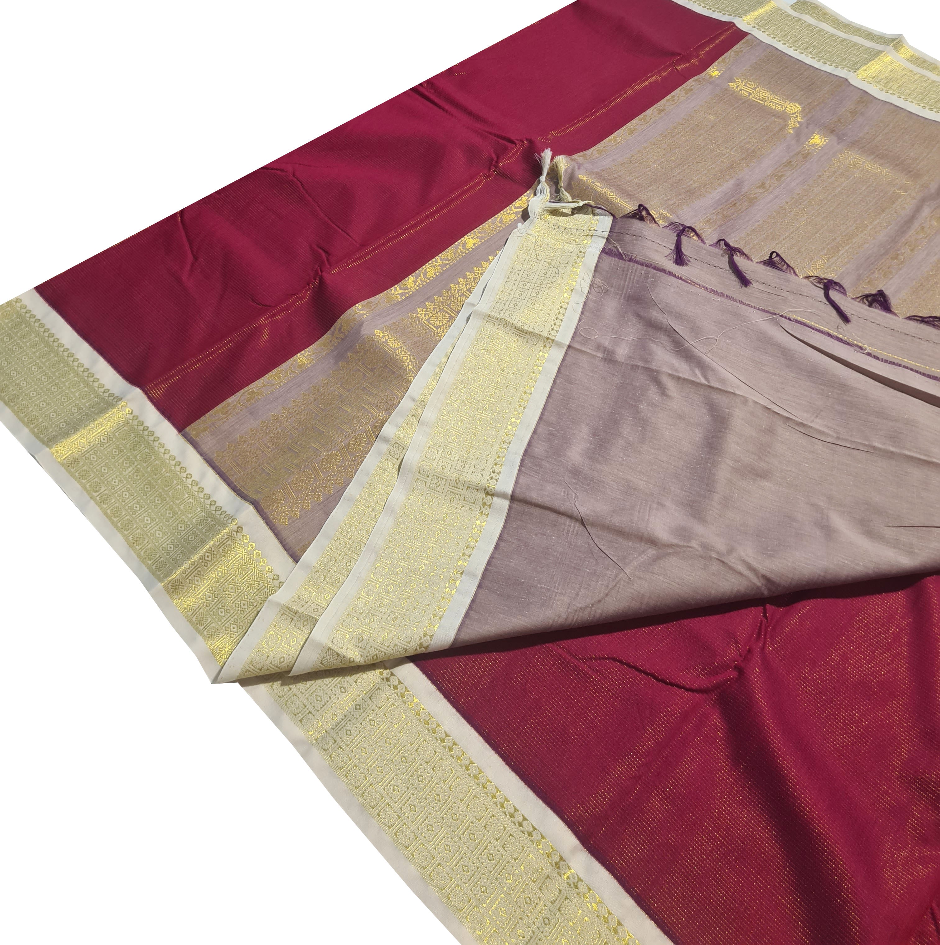 Kanchipuram Agarlic Cotton Sarees