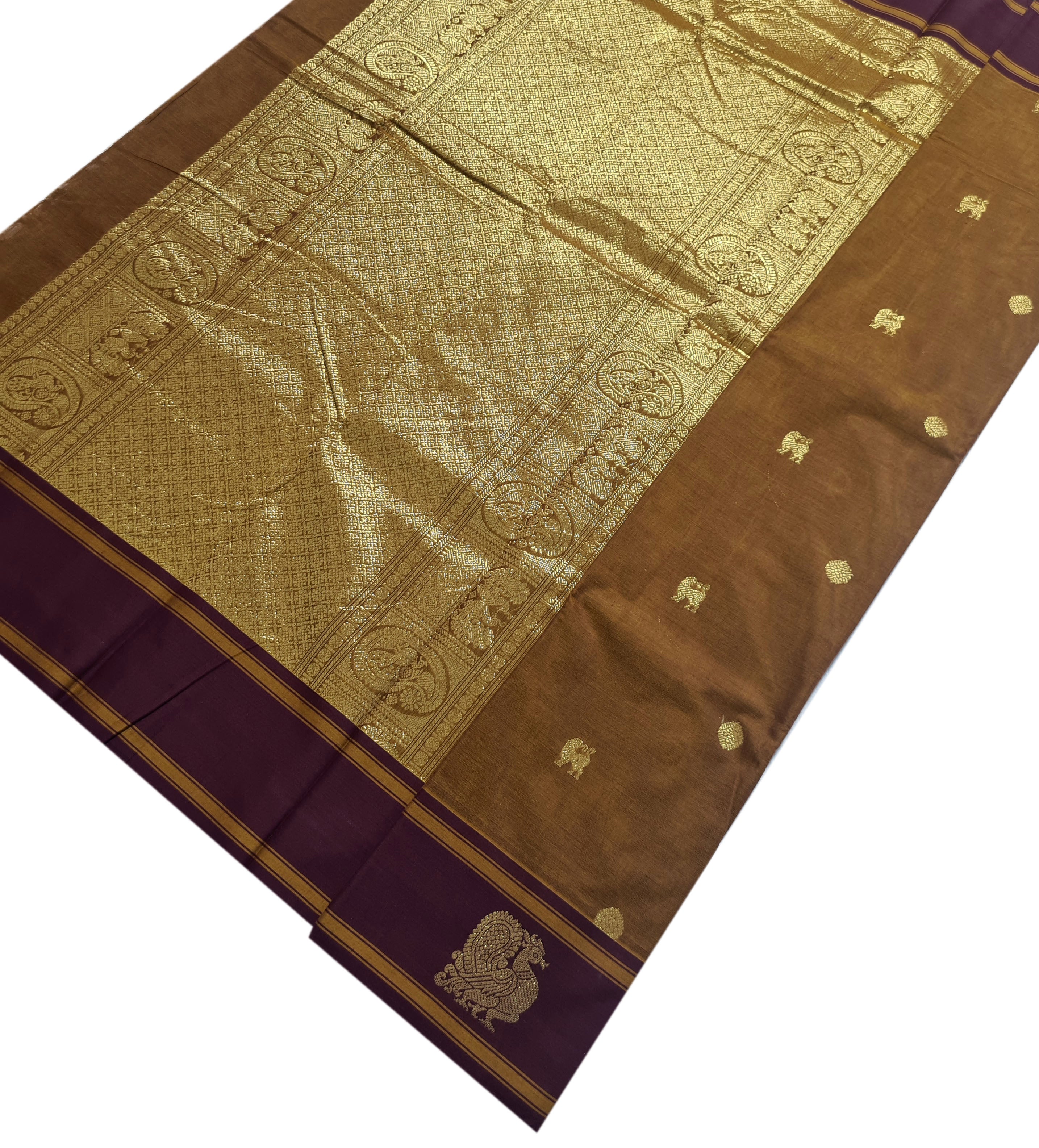 Semi Handloom Rich Pallu Cotton Sarees