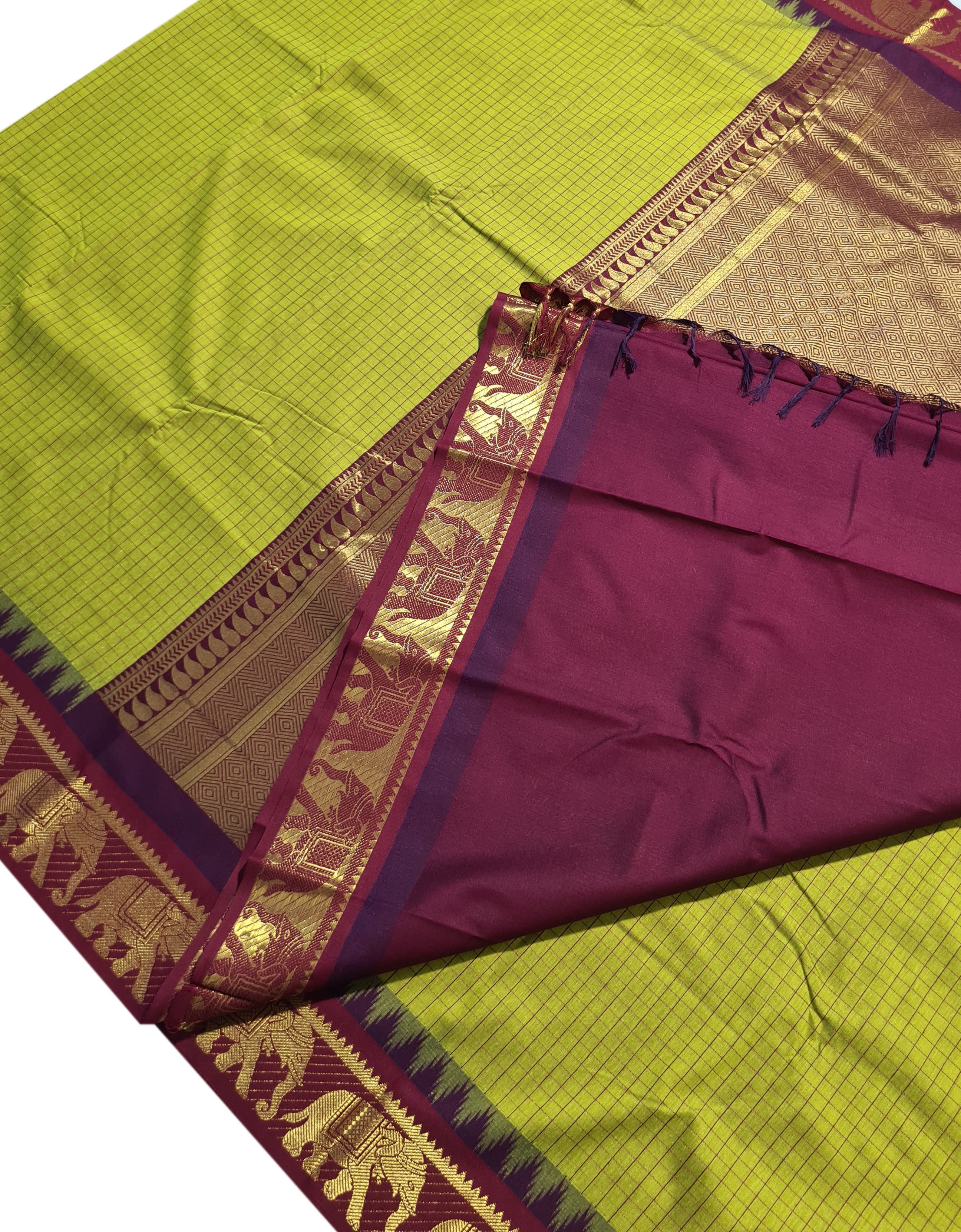 Vairaoosi Agarlic Cotton Silk Sarees