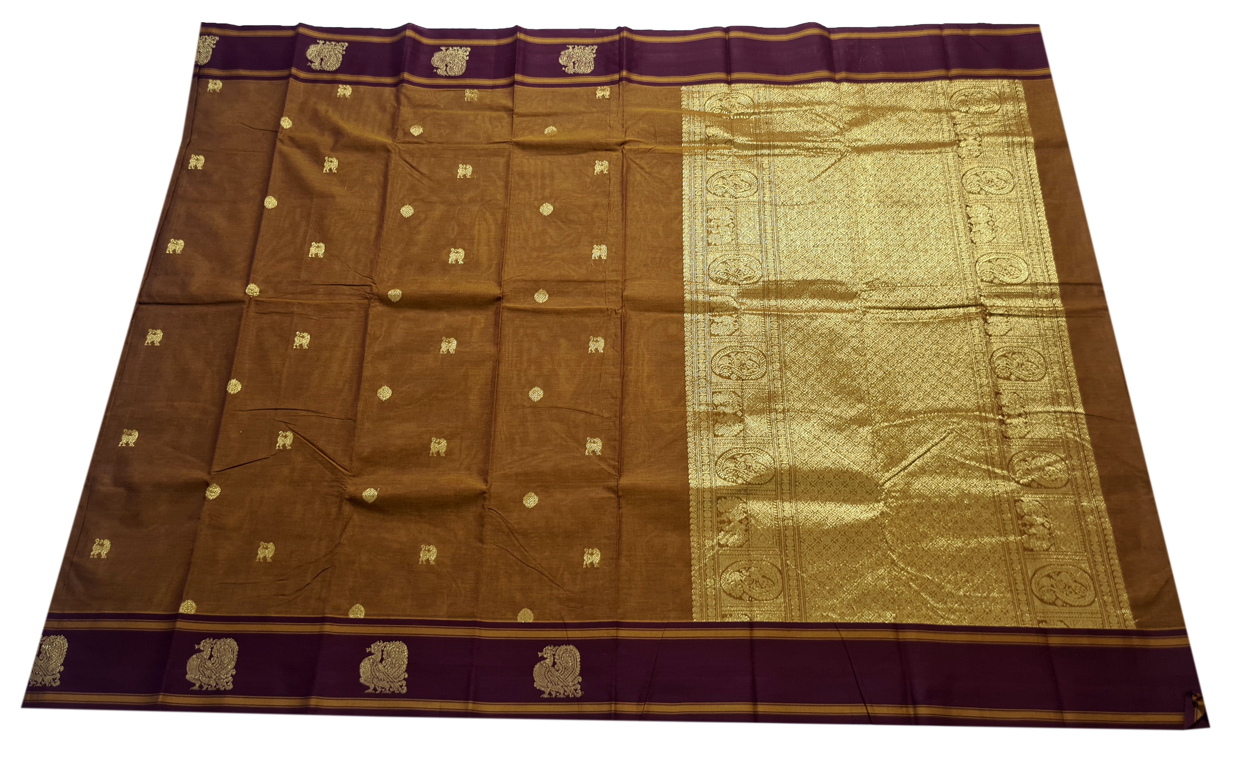 Semi Handloom Rich Pallu Cotton Sarees