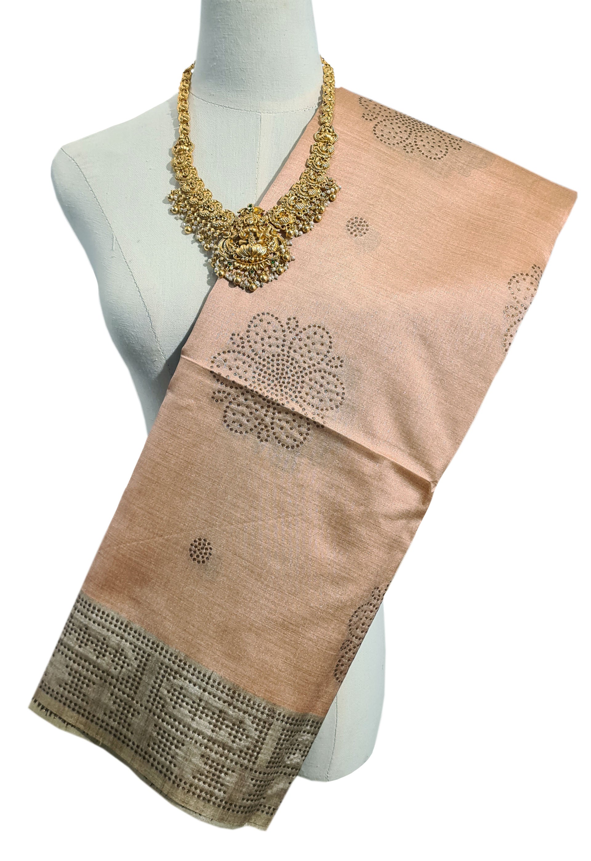 Semi Tussar Antic Design Sarees