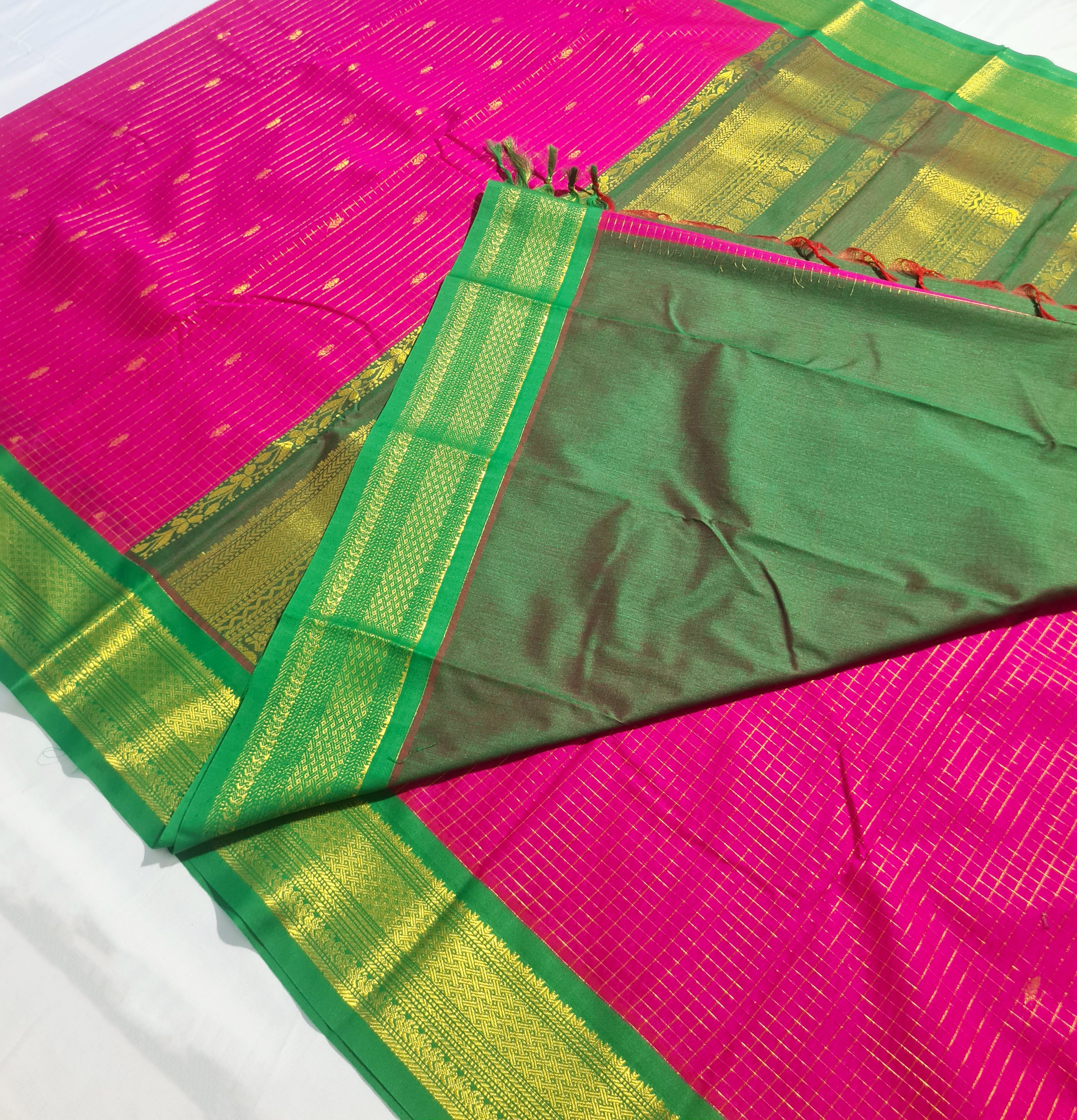 Kanchipuram Agarlic Cotton Sarees
