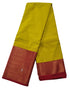 Kanchi Vegan Silk Saree With Contrast Blouse and Rich Jari Pallu