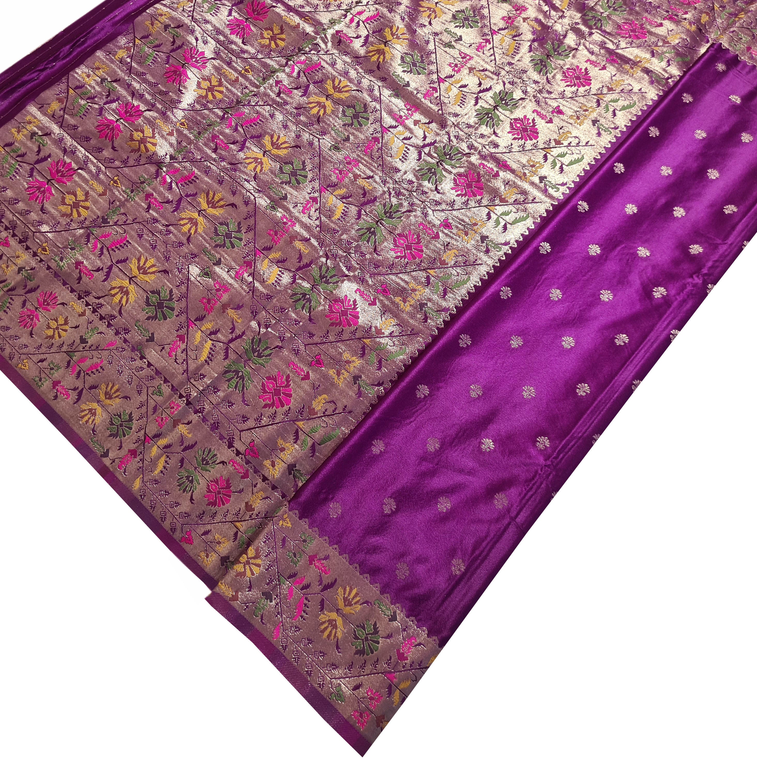 Bengaluru Crape Antic Silk Meena Sarees