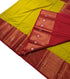 Kanchi Vegan Silk Saree With Contrast Blouse and Rich Jari Pallu
