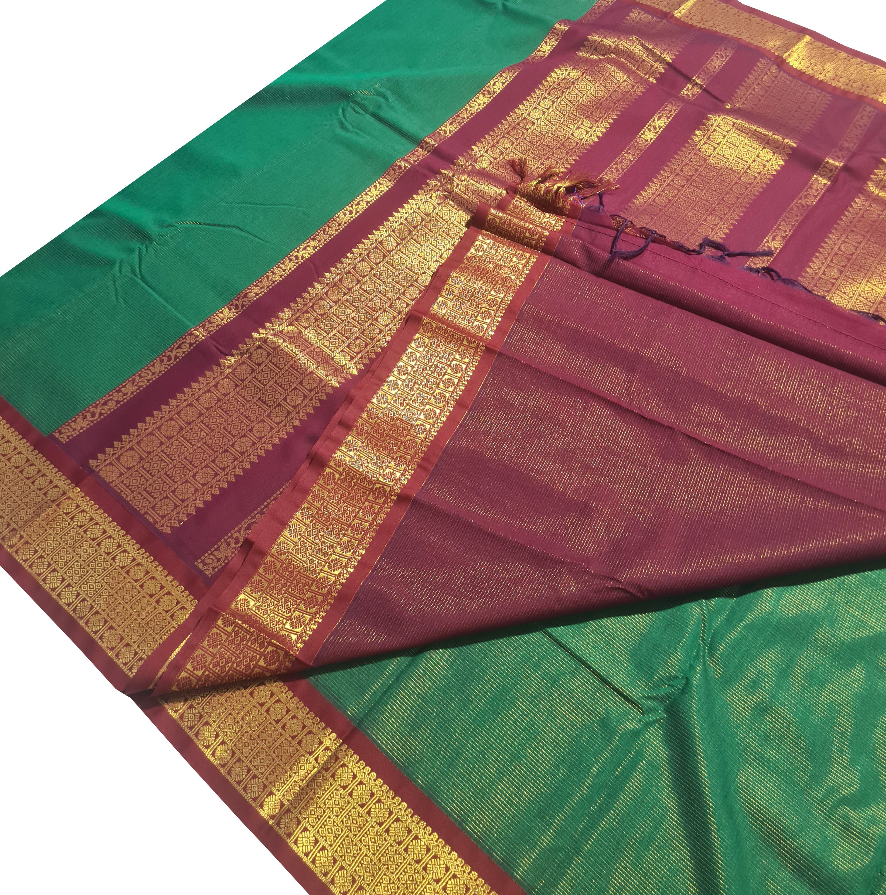 Vairaoosi Kanchipuram Agarlic Cotton Sarees
