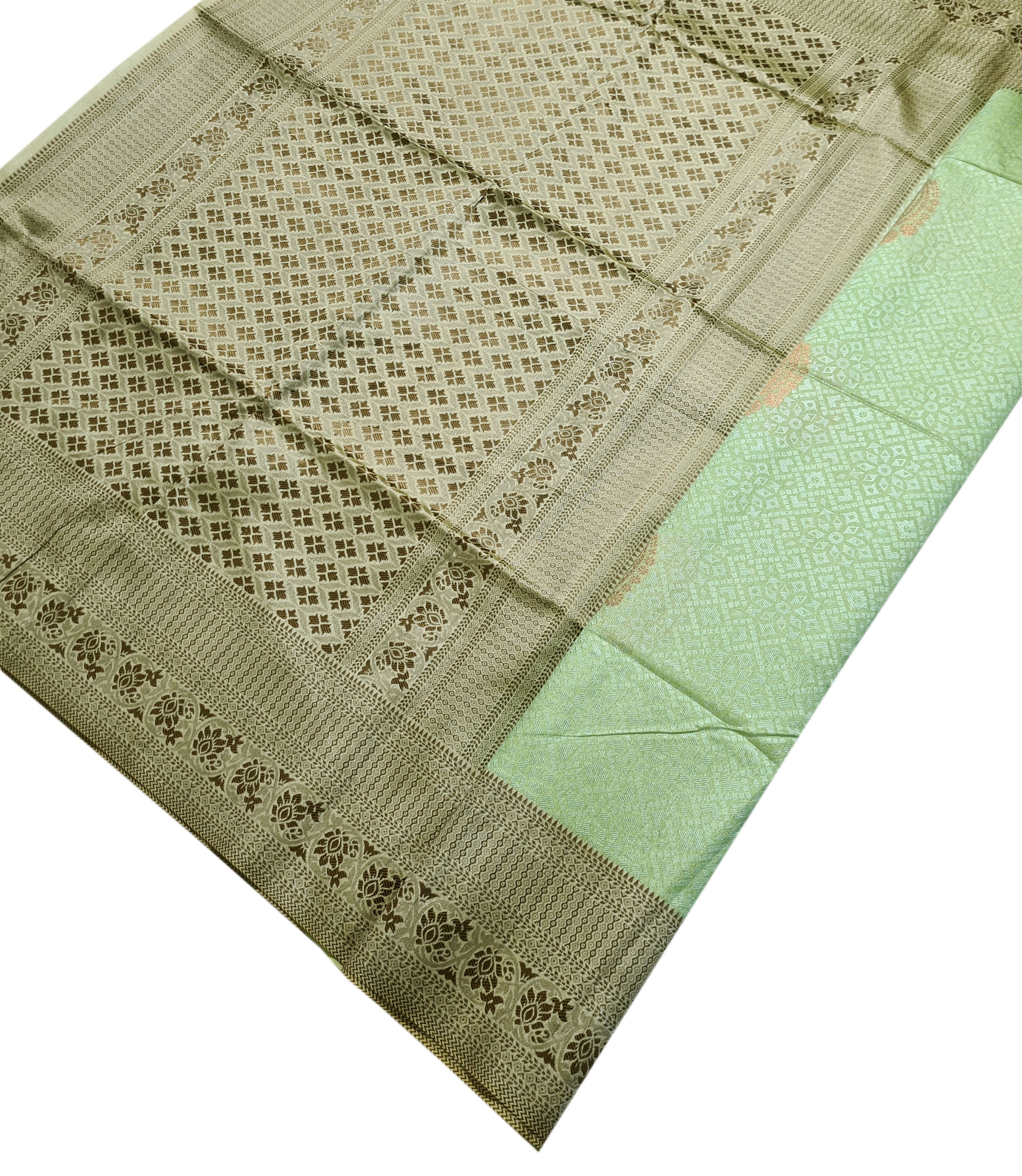 Semi Tussar  Antic Design Sarees
