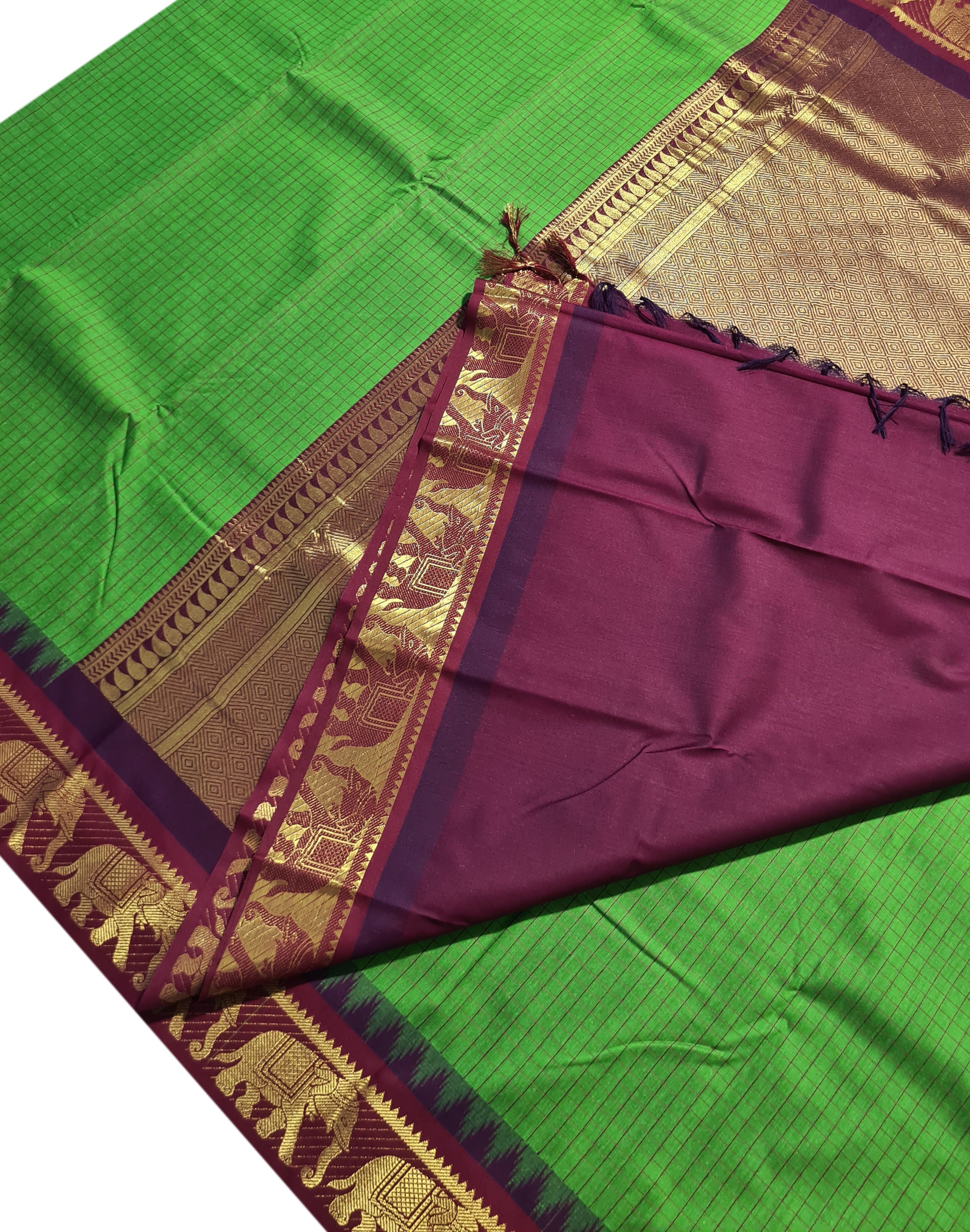 Vairaoosi Agarlic Cotton Silk Sarees