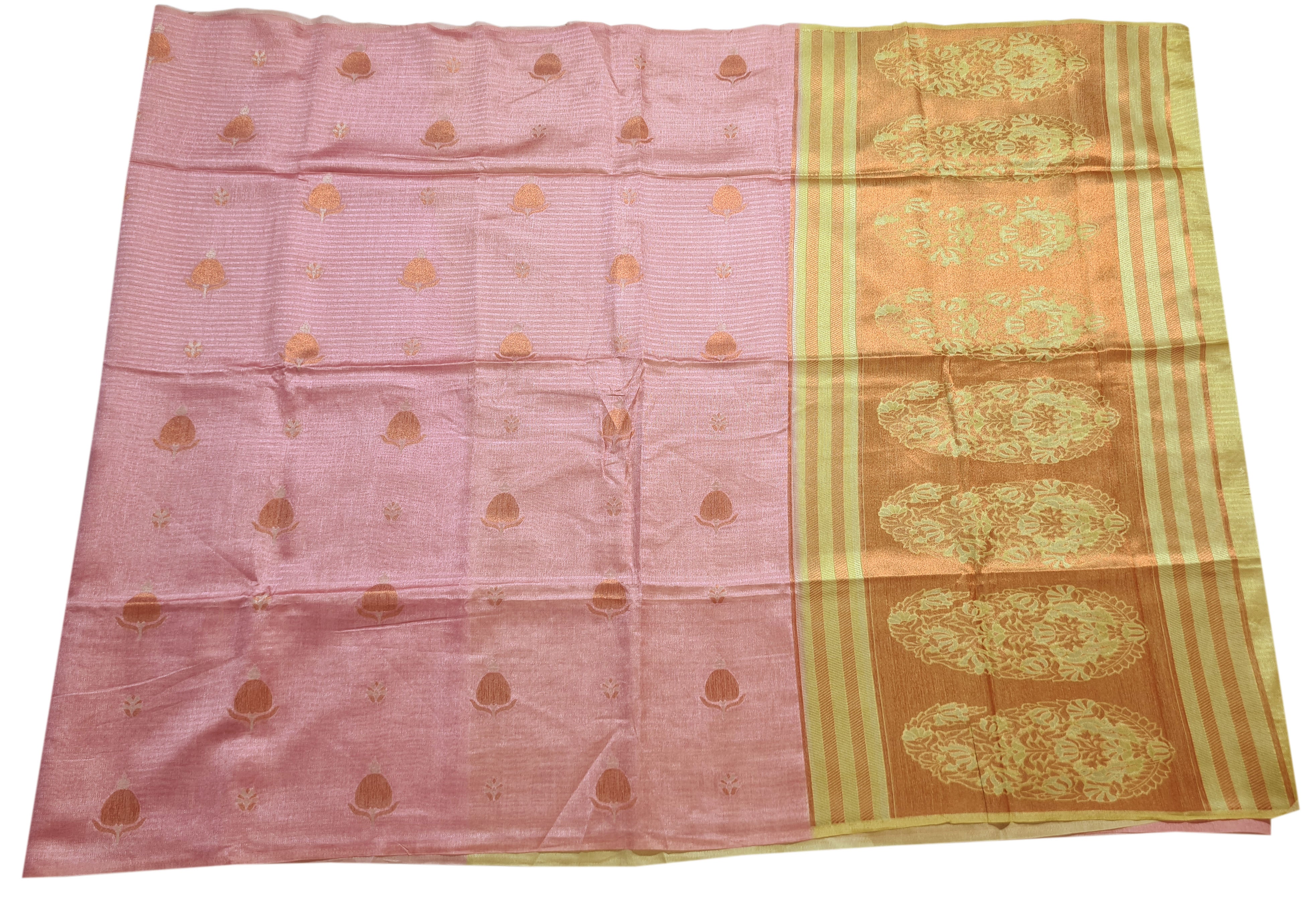 Semi Tussar Antic Design Sarees