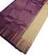 Kanchi Vegan Silk Saree With Contrast Blouse and Rich Jari Pallu