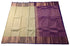 Kanchi Vegan Silk Saree With Contrast Blouse and Rich Jari Pallu