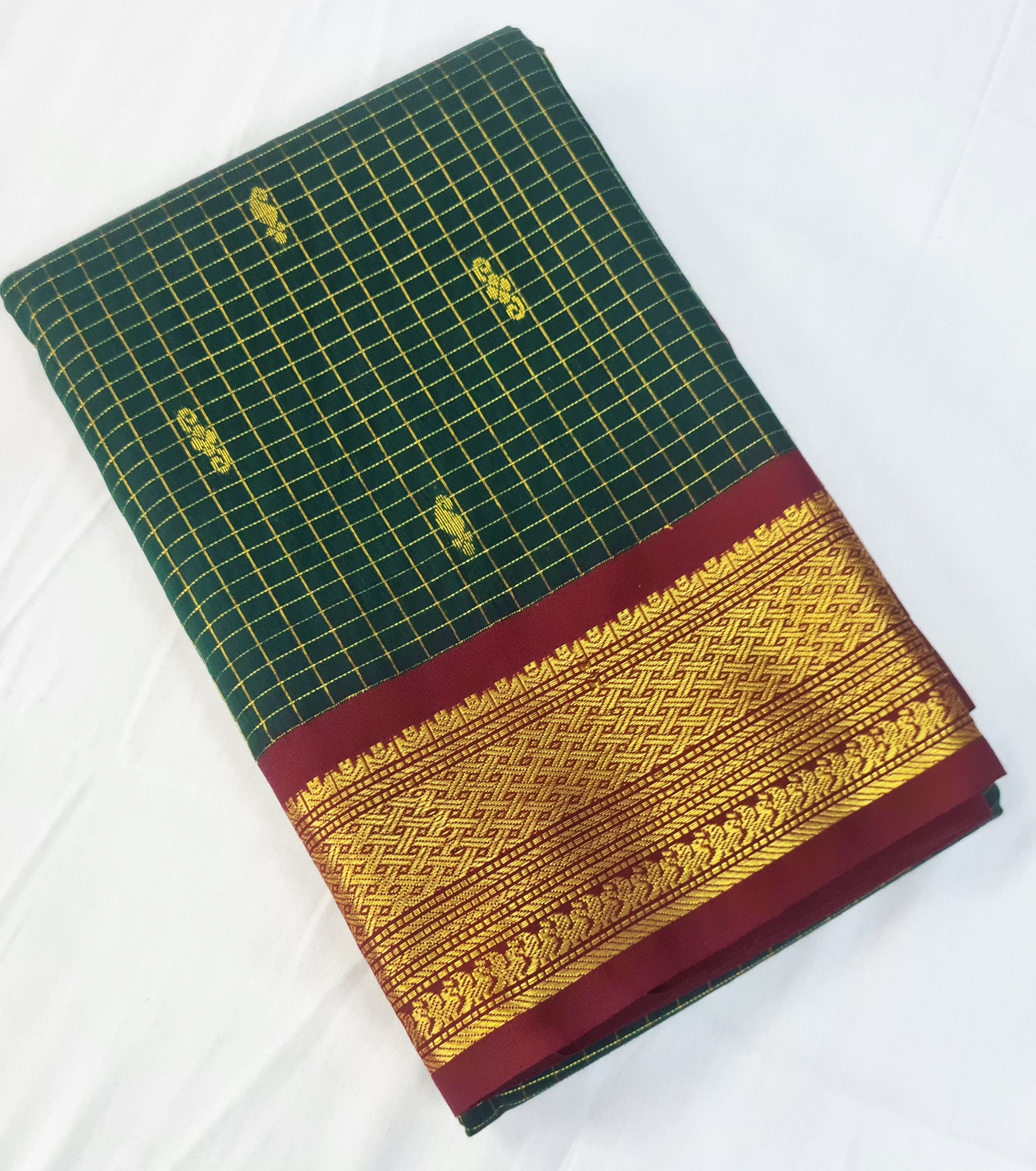 Kanchipuram Agarlic Cotton Sarees