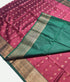 Kanchi Vegan Silk Saree With Contrast Blouse and Rich Jari Pallu