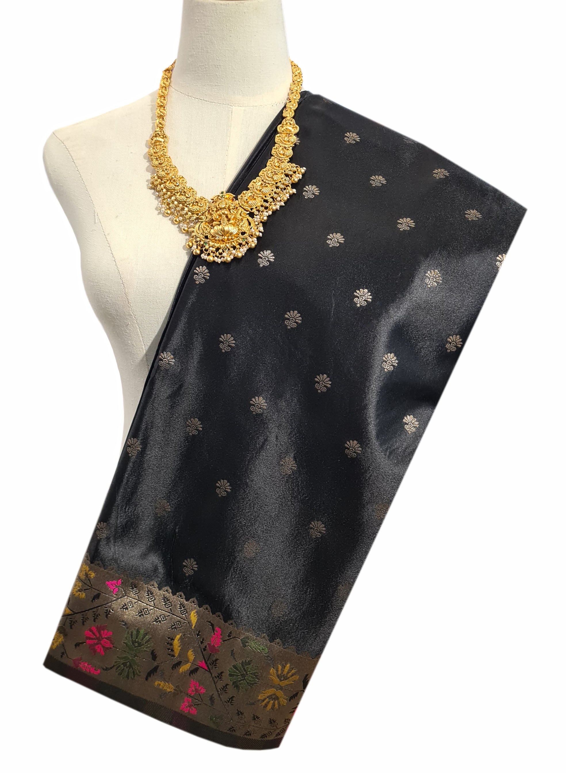 Bengaluru Crape Antic Silk Meena Sarees
