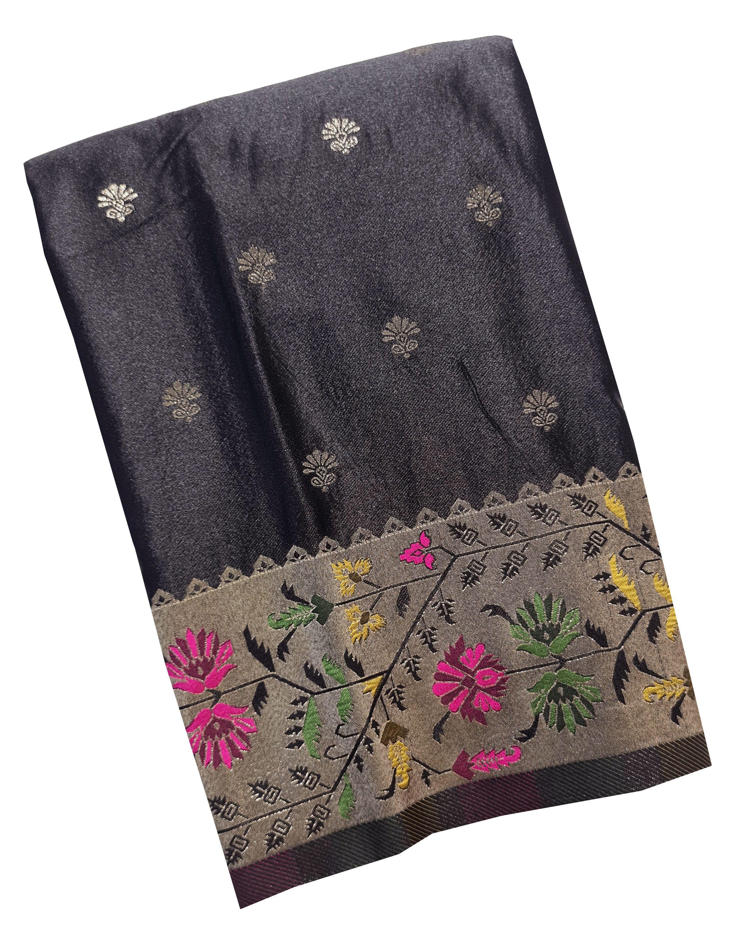 Bengaluru Crape Antic Silk Meena Sarees