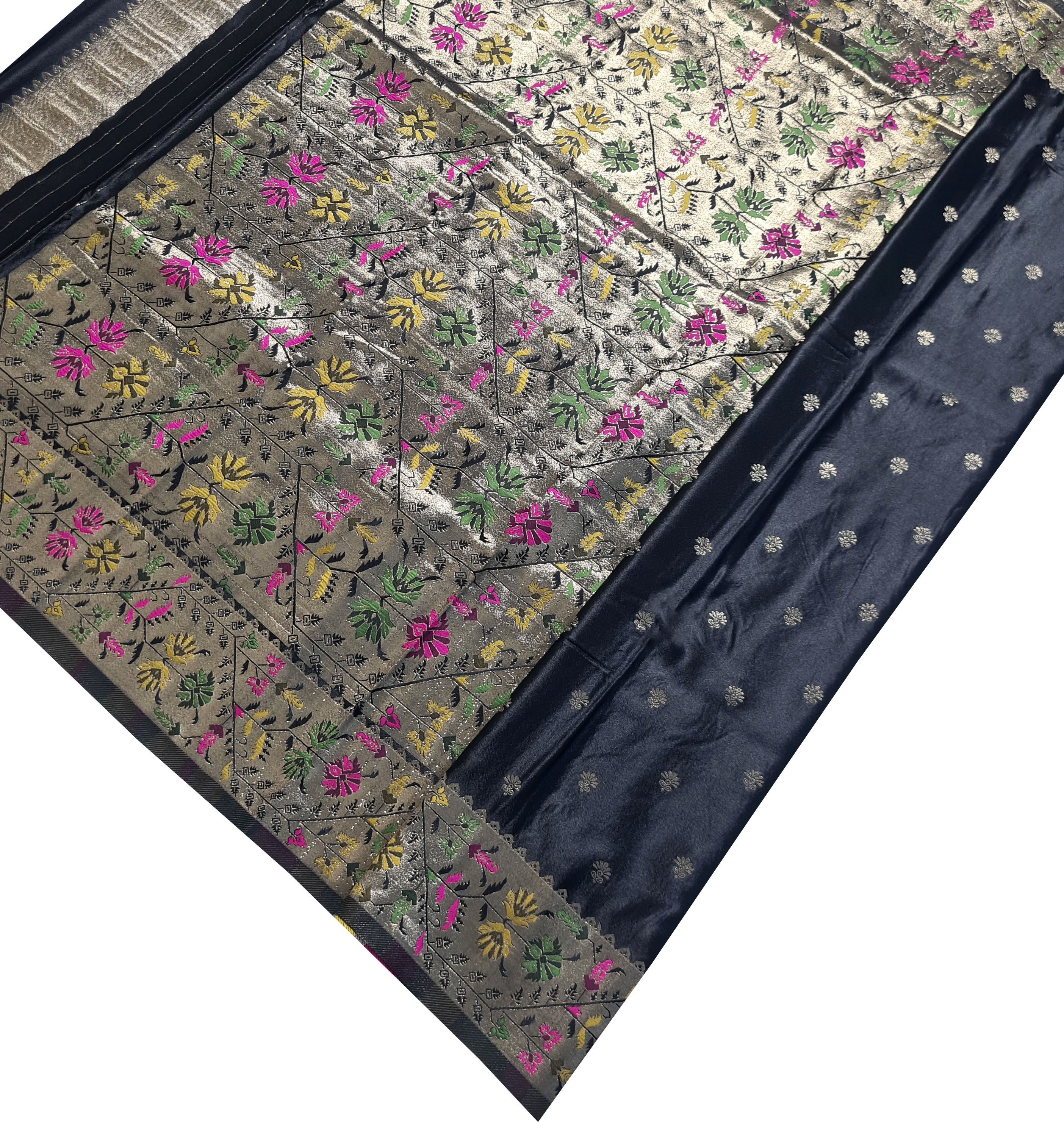 Bengaluru Crape Antic Silk Meena Sarees