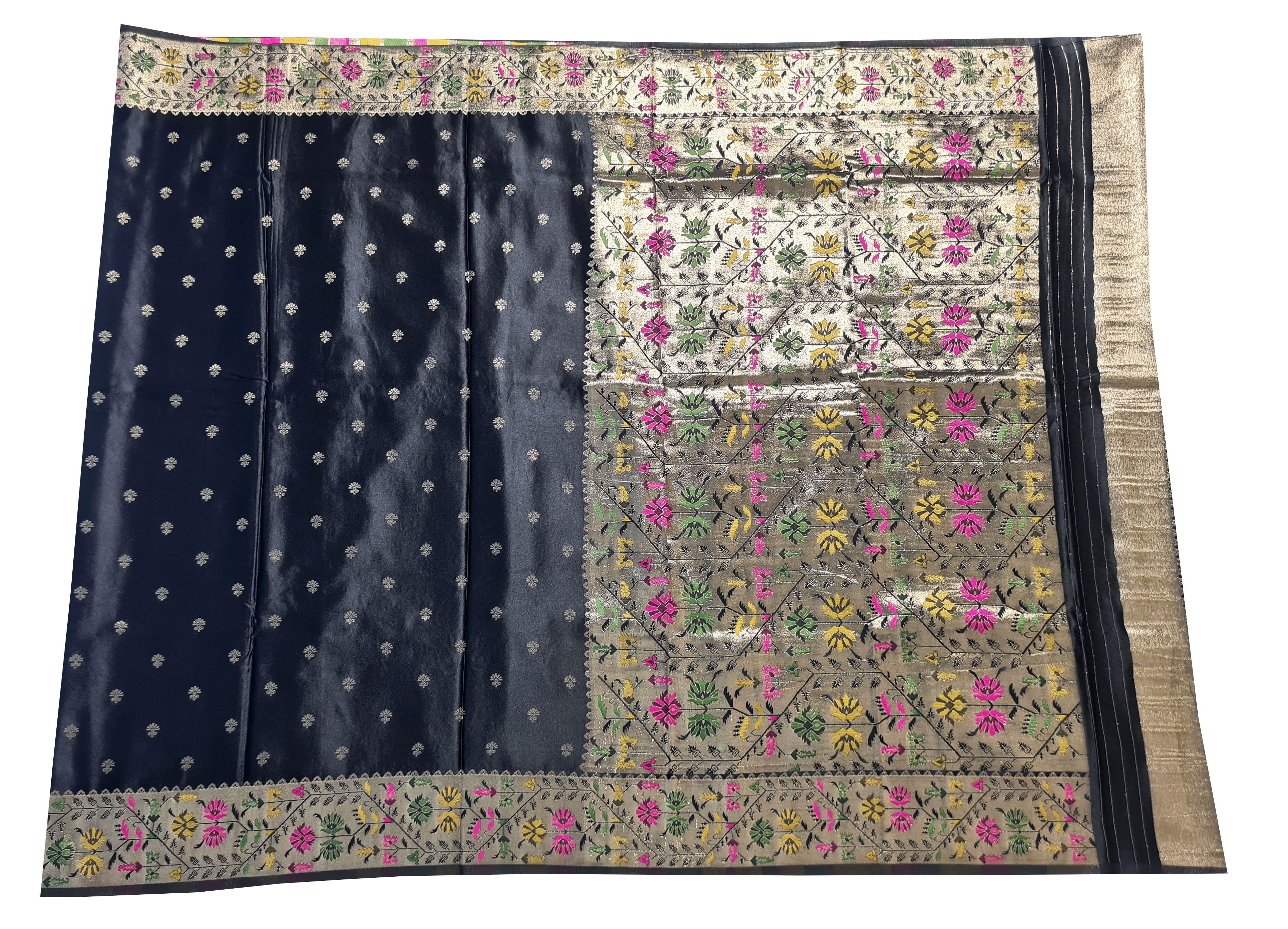 Bengaluru Crape Antic Silk Meena Sarees