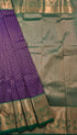 Kanchi Vegan Silk Saree With Contrast Blouse and Rich Jari Pallu