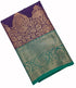 Kanchi Vegan Silk Saree With Contrast Blouse and Rich Jari Pallu