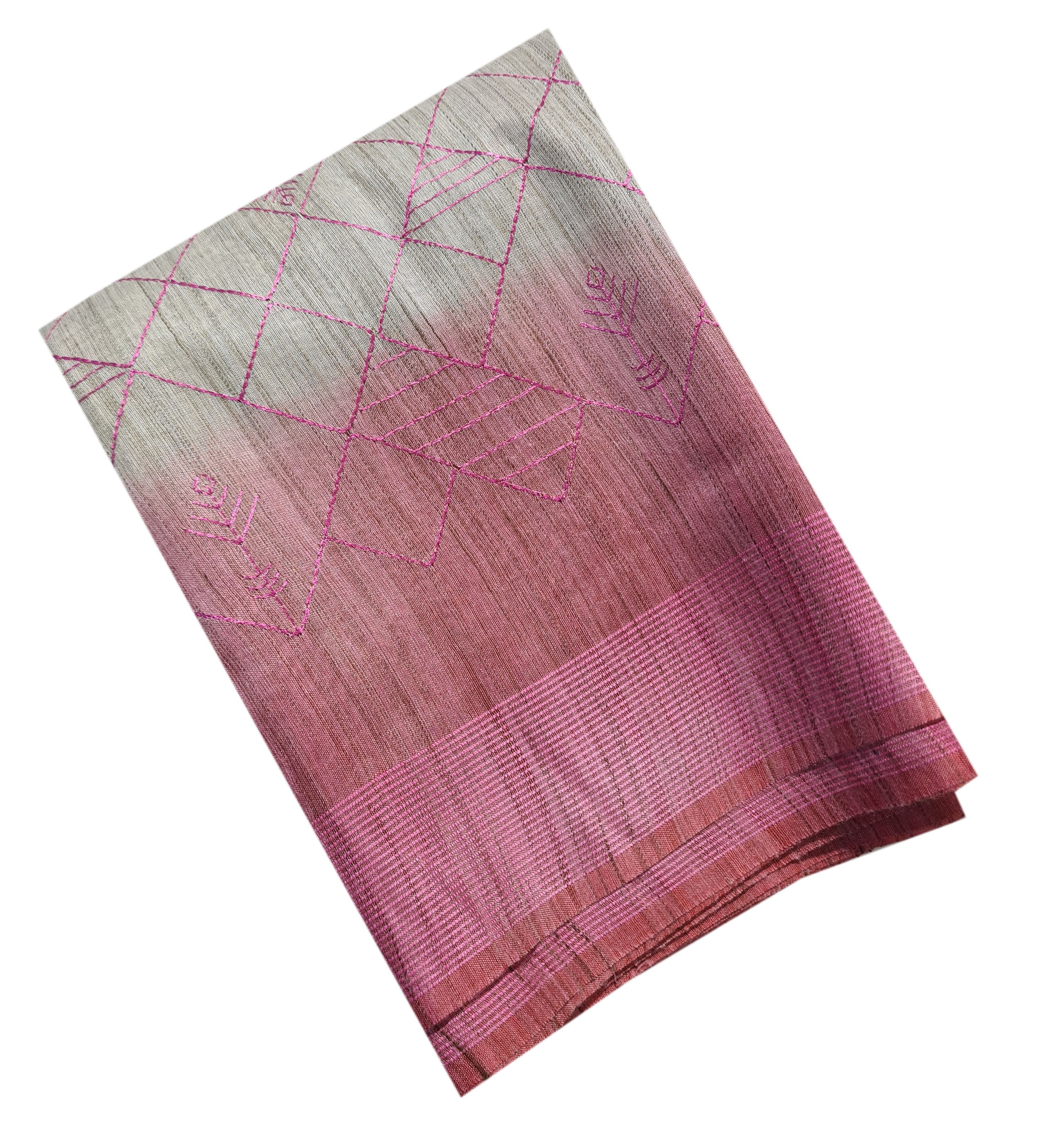 Semi Tussar  Antic Design Sarees