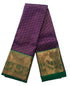 Kanchi Vegan Silk Saree With Contrast Blouse and Rich Jari Pallu