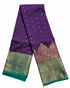Kanchi Vegan Silk Saree With Contrast Blouse and Rich Jari Pallu