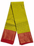 Kanchi Vegan Silk Saree With Contrast Blouse and Rich Jari Pallu
