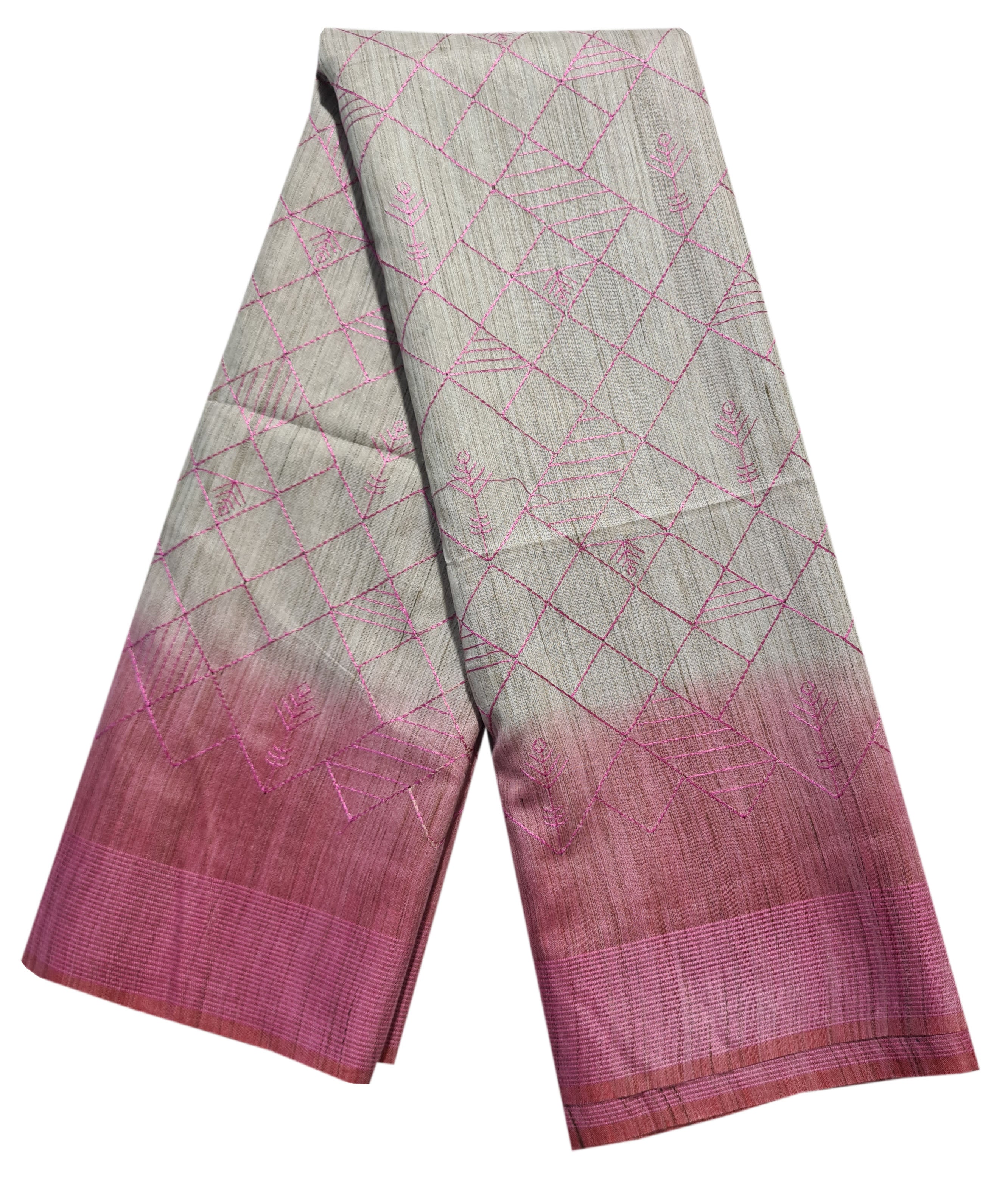 Semi Tussar  Antic Design Sarees