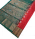 Kanchi Vegan Silk Saree With Contrast Blouse and Rich Jari Pallu